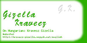 gizella kravecz business card